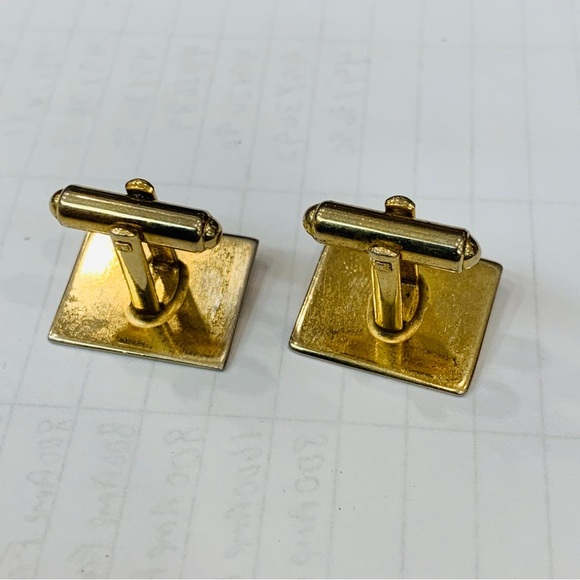 Vintage “T” Monogram Cufflinks - Engraved- Silver Tone - Marked USA - Hickok - Picture 2 of 5